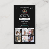 TikTok Zwart Social Media QR Code Visitekaartje (Voorkant)