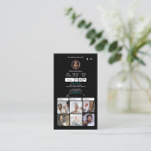 TikTok Zwarte Social Media QR Code Visitekaartje (Staand voorkant)