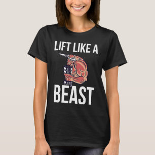 Til Als Een Beest Achterprint Bodybuilding T-shirt