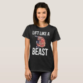 Til Als Een Beest Achterprint Bodybuilding T-shirt (Voorkant volledig)