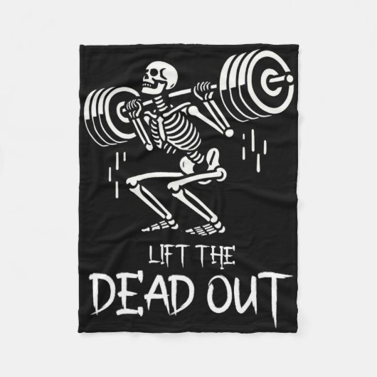 Til de dode grappige Halloween Workout Gewichtslif Fleece Deken (Voorkant)
