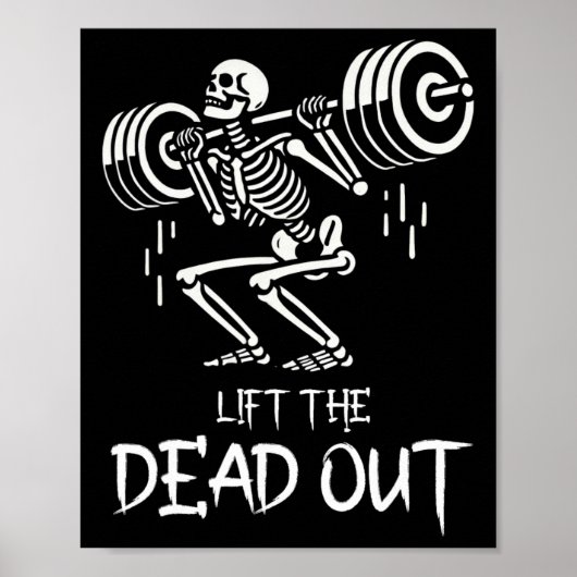Til de dode grappige Halloween Workout Gewichtslif Poster (Voorkant)