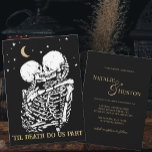 Til Death Cool Celestial Gothic Zwart Goud Bruilof Kaart<br><div class="desc">Introductie van de "Til Death" Cool Celestial Gothic Black Gold Wedding Invitation, een prachtig ontworpen stuk dat de perfecte toon zet voor uw unieke en romantische gotische bruiloft. Deze uitnodiging heeft een opvallend zwart thema met elegante gouden accenten, waardoor een hemelse sfeer ontstaat die zowel verfijning als een vleugje mysterie...</div>