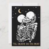 Til Death Cool Celestial Gothic Zwart Goud Bruilof Save The Date (Voorkant)