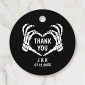 Til Death Do ons Part Black Weddenschap Bedankt Bedankjes Labels (Voorkant)