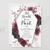 Til Death Do ons Part Engagement Party Coffin Kaart (Voorkant)