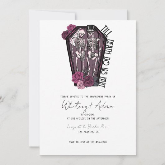 Til Death Do ons Part | Engagement Party | Gotisch Kaart (Voorkant)