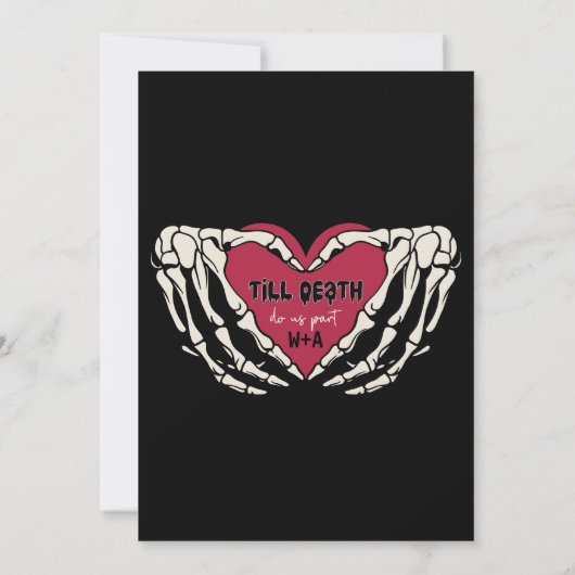 Til Death Do ons Part | Engagement Party | Gotisch Kaart (Achterkant)