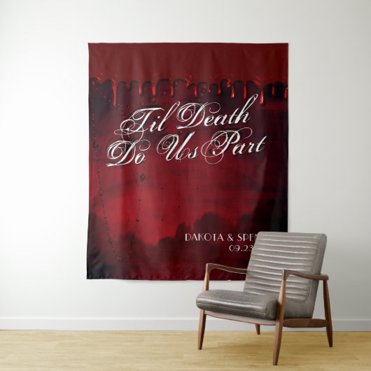 Til Death Do ons Part | Fotocabine voor zwart en r Wandkleed (In situ)