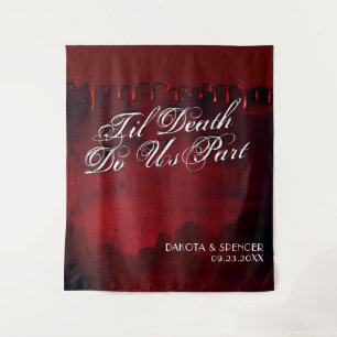 Til Death Do ons Part Fotocabine voor zwart en r Wandkleed