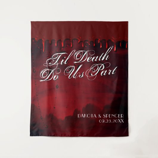 Til Death Do ons Part | Fotocabine voor zwart en r Wandkleed (Voorkant)