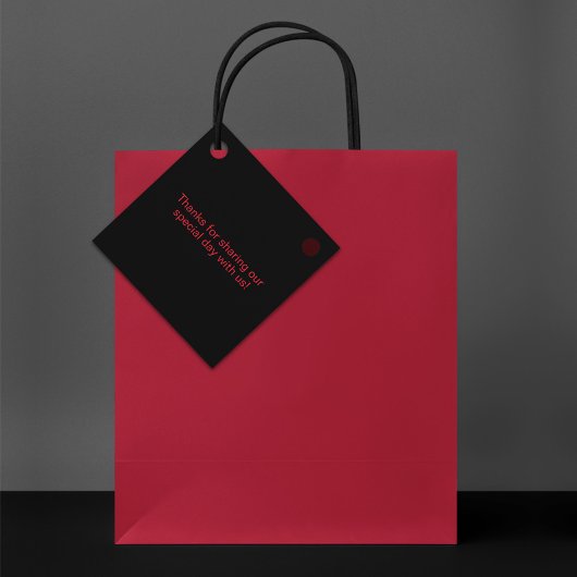 Til Death Do ons Part Gothic Black and Red Rose Bedankjes Labels