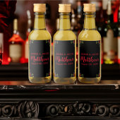 Til Death Do ons Part Gothic Black and Red Roses Wijn Etiket