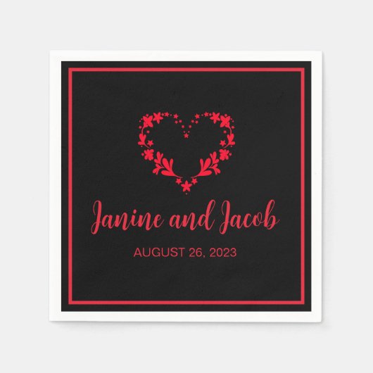 Til Death Do ons Part Gothic Black and Red Servet (Voorkant)