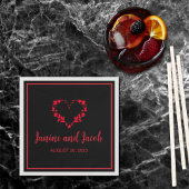 Til Death Do ons Part Gothic Black and Red Servet