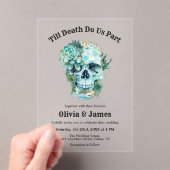 Til Death Do ons Part Gothic Halloween Wedding Acryl Uitnodigingen (Insitu (Draagbaar))