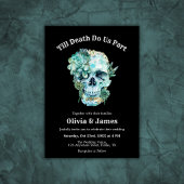 Til Death Do ons Part Gothic Halloween Wedding Kaart