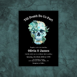 Til Death Do ons Part Gothic Halloween Wedding Kaart