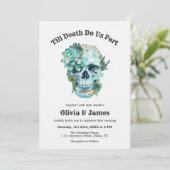 Til Death Do ons Part Gothic Halloween Wedding Kaart (Staand voorkant)