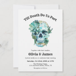 Til Death Do ons Part Gothic Halloween Wedding Kaart