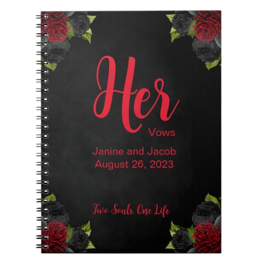 Til Death Do ons Part Gothic her Vows Book Notitieboek (Voorkant)