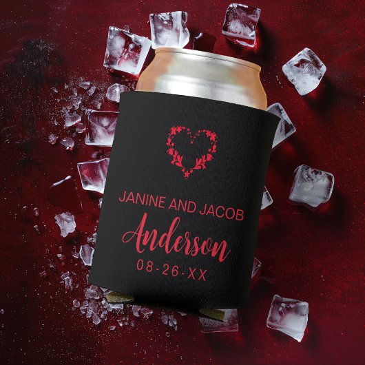 Til Death Do ons Part Gothic Moody Black and Red Blikjeskoeler