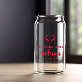 Til Death Do ons Part Gothic Moody Black and Red Blikvorm Glas