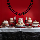 Til Death Do ons Part Gothic Moody Black and Red Vlaggetjes