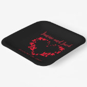 Til Death Do ons Part Gothic Red and Black Rozen Papieren Bordje (Gebogen)