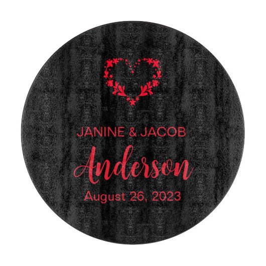 Til Death Do ons Part Gothic Red and Black Snijplank (Voorkant)