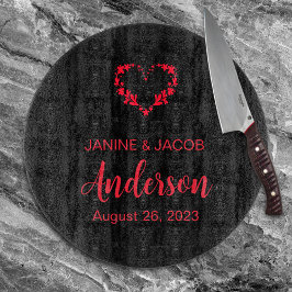 Til Death Do ons Part Gothic Red and Black Snijplank