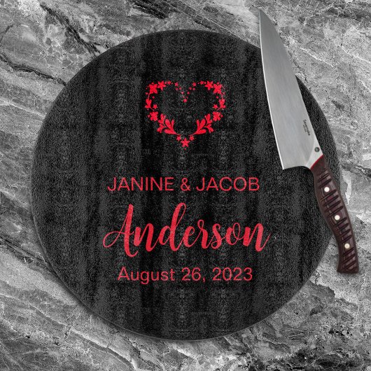 Til Death Do ons Part Gothic Red and Black Snijplank