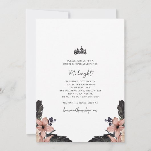 Til Death Do ons Part Gothic Vrijgezellenfeest Kaart (Achterkant)