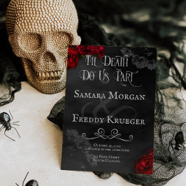 Til Death Do ons Part Gothic Wedding Invite Roos Kaart