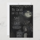 Til Death Do ons Part Gothic Wedding Save The Date (Voorkant)