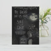 Til Death Do ons Part Gothic Wedding Save The Date (Staand voorkant)
