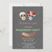 Til Death Do ons Part Halloween Engagement party Kaart (Voorkant)