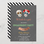 Til Death Do ons Part Halloween Engagement party Kaart (Voorkant / Achterkant)