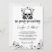 Til Death Do ons Part Halloween Gothic Wedding Inv Kaart (Voorkant)