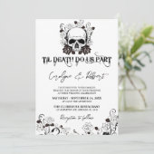 Til Death Do ons Part Halloween Gothic Wedding Inv Kaart (Staand voorkant)