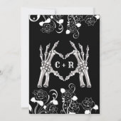 Til Death Do ons Part Halloween Gothic Wedding Inv Kaart (Achterkant)