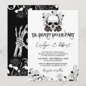 Til Death Do ons Part Halloween Gothic Wedding Inv Kaart (Voorkant / Achterkant)