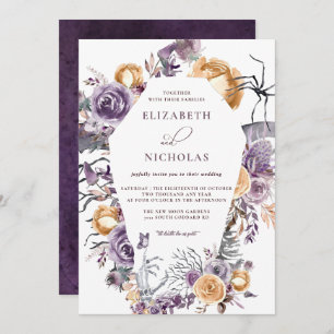 'Til Death Do ons Part Halloween Wedding Invitatio Kaart