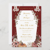 'Til Death Do ons Part Halloween Wedding Invitatio Kaart (Voorkant)