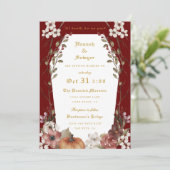 'Til Death Do ons Part Halloween Wedding Invitatio Kaart (Staand voorkant)