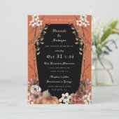 'Til Death Do ons Part Halloween Wedding Invitatio Kaart (Staand voorkant)