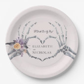 'Til Death Do ons Part | Halloween Wedding Papieren Bordje (Voorkant)