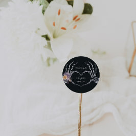 'Til Death Do ons Part | Halloween Wedding Ronde Sticker
