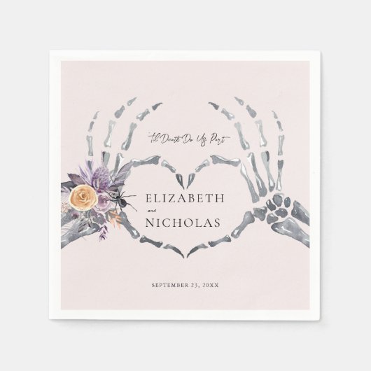 'Til Death Do ons Part | Halloween Wedding Servet (Voorkant)