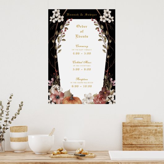 'Til Death Do ons Part Halloween Welcome Weddensch Poster (Keuken)